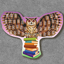 Пластиковый стенд-визитка для класса начальной школы "Сова