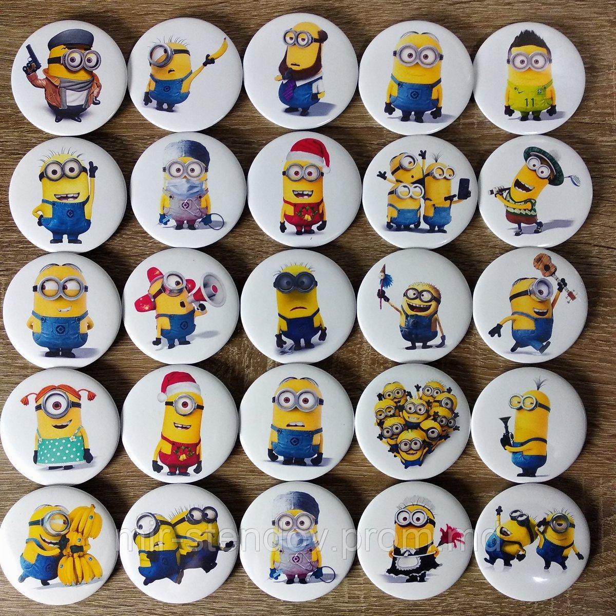 Значки металлические "Миньоны" (В ассортименте), фото 1