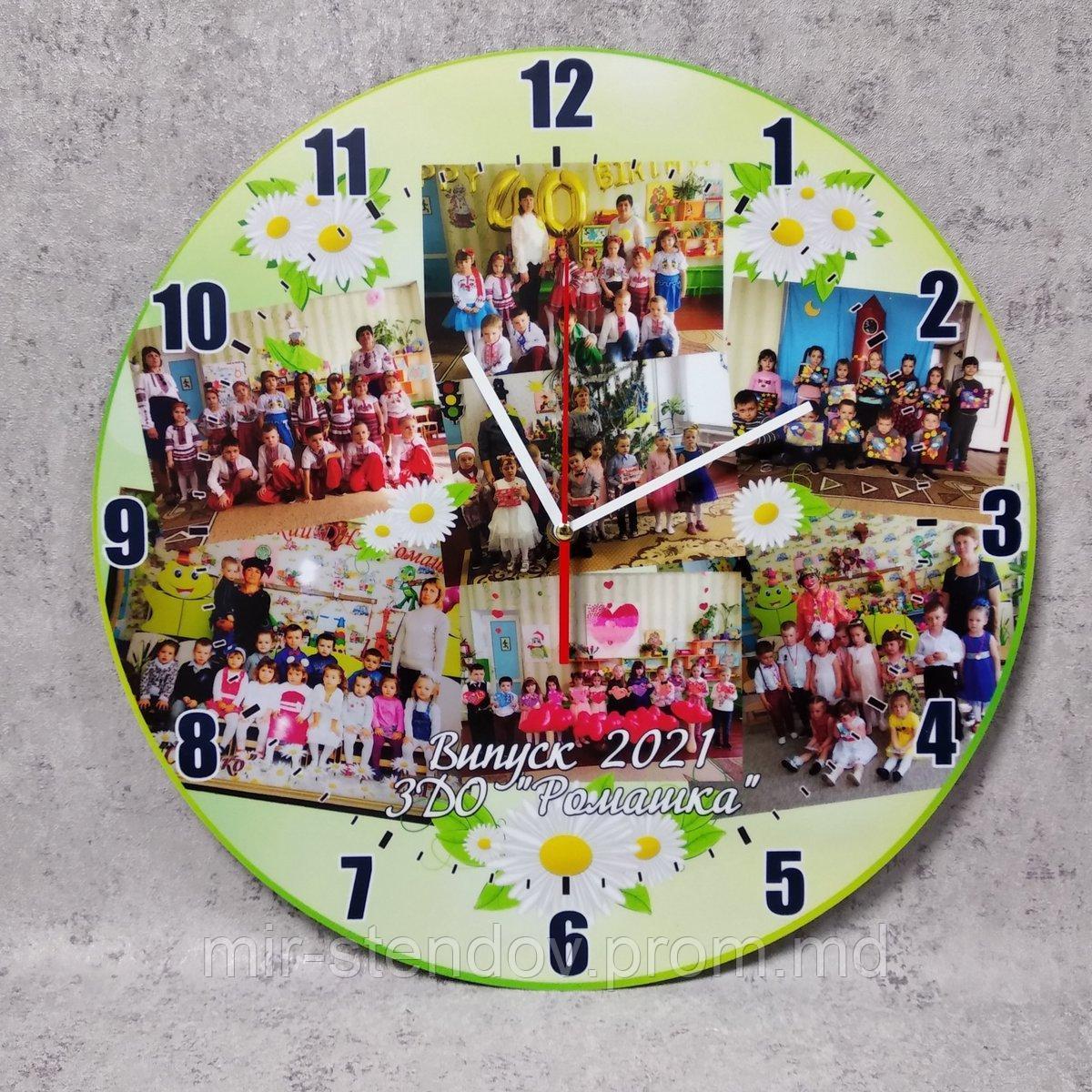 Круглые настенные часы с Вашим фотографией Выпускников, фото 1