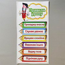 Наклейка "Правила урока"