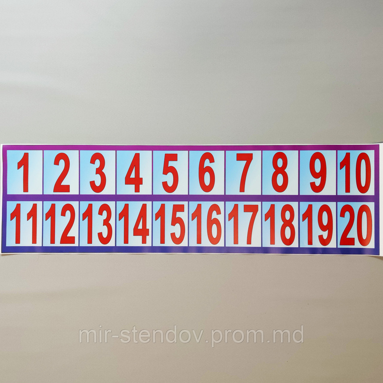 Наклейка "Линейка цифр". Наглядное пособие для начальной школы, фото 1