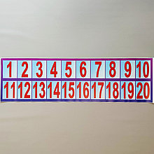 Наклейка "Линейка цифр". Наглядное пособие для начальной школы