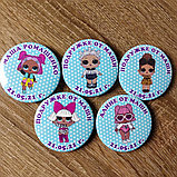 Значок металлический ЛОЛ с именами детей, фото 3