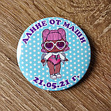 Значок металлический ЛОЛ с именами детей, фото 7