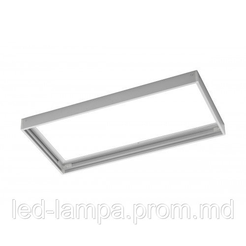 Переходная/монтажная алюминиевая рамка GTV G-Tech для светодиодных панелей 30x60см, монтаж без шурупов, белая - фото 1 - id-p10475348