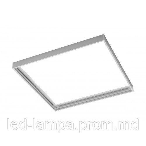 Переходная/монтажная алюминиевая рамка GTV G-Tech для светодиодных панелей 60x60см, монтаж без шурупов, белая - фото 1 - id-p10475349