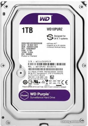 WD Purple 1TB [WD10PURZ] - фото 1 - id-p10477137