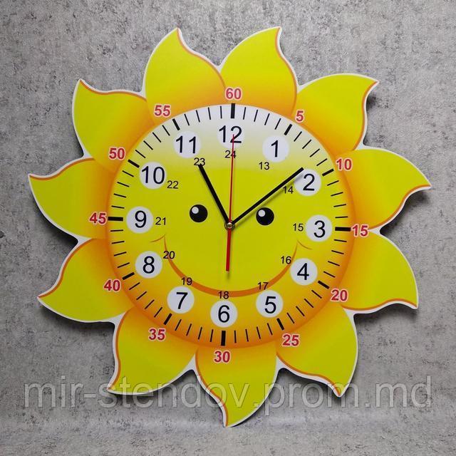 Обучающие настенные часы Солнышко, фото 1