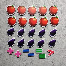 Магнитная математика Яблоки и сливы