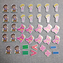 Набор обучающих магнитов Счёт с Ёжиками, девочками и самолётиками