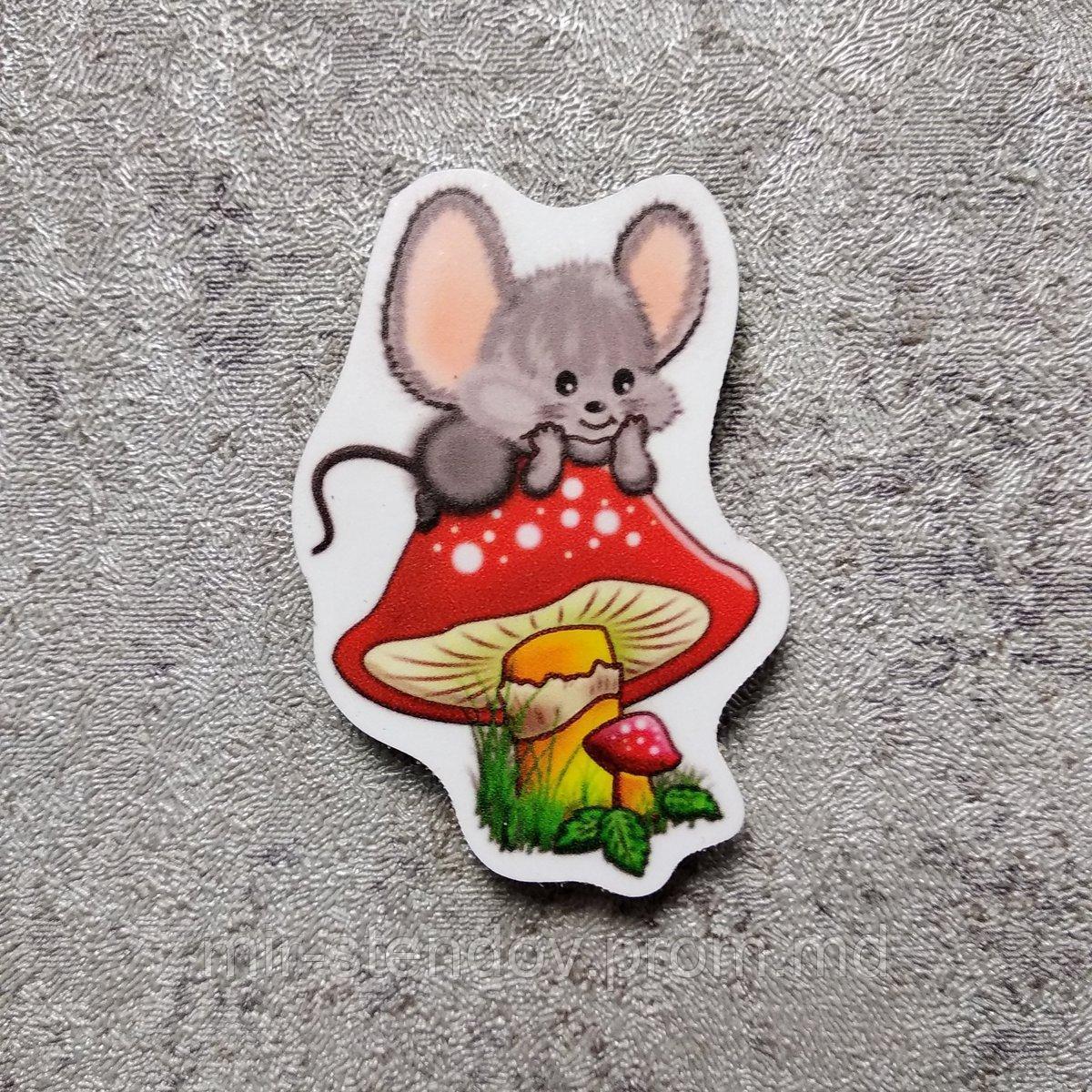 Мышонок с магнитом. Фигурка для магнитной доски, фото 1