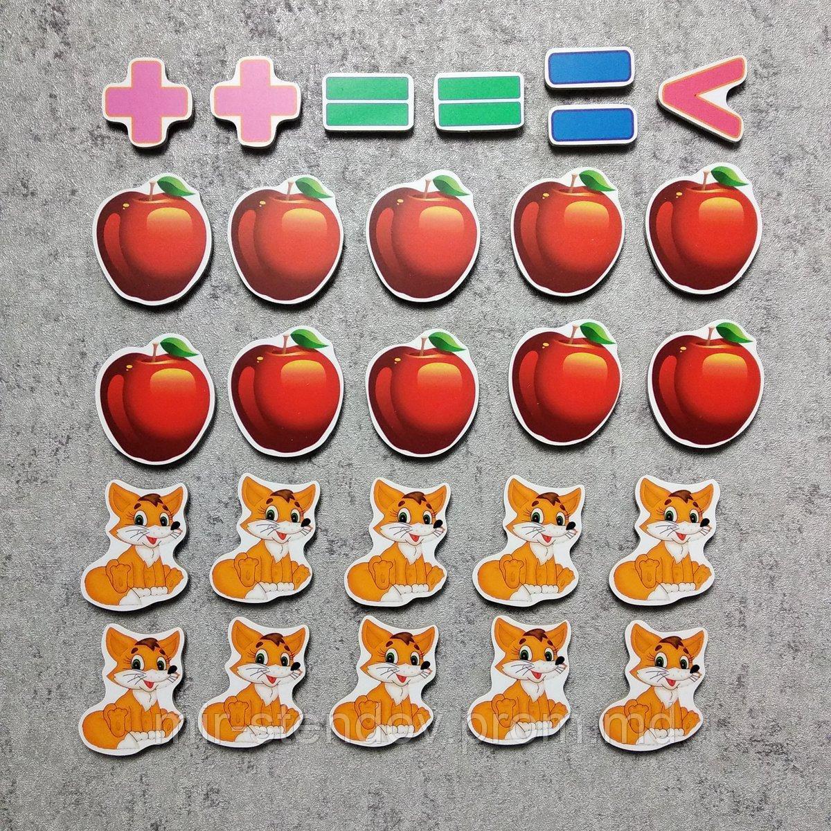 Магнитная математика Яблоки и Лисички, фото 1