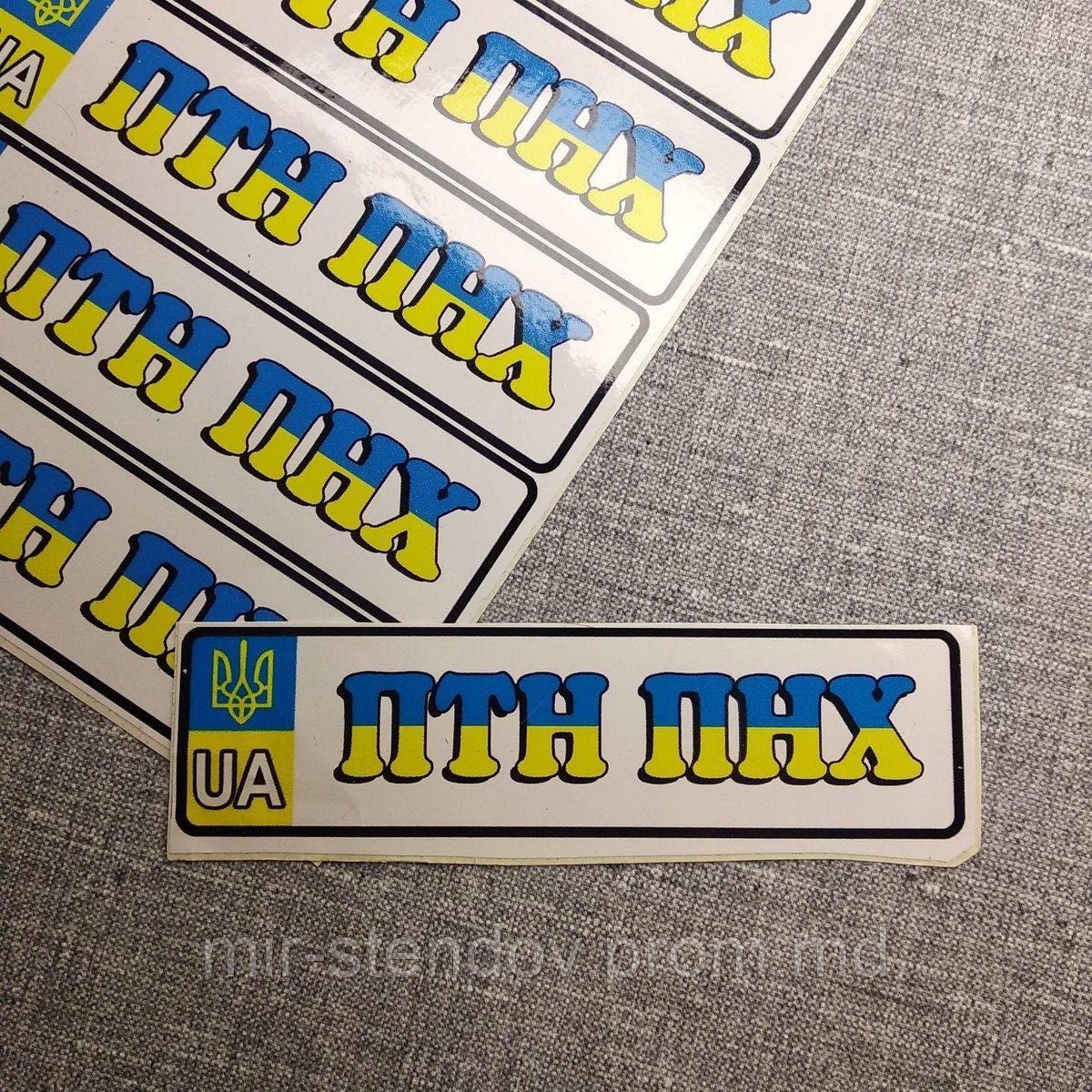 Наклейка на госномер ПТН ПНХ стандартного размера, фото 1