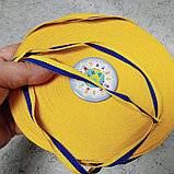 Лента репсовая Жёлто-голубая (ширина 1 см), фото 3