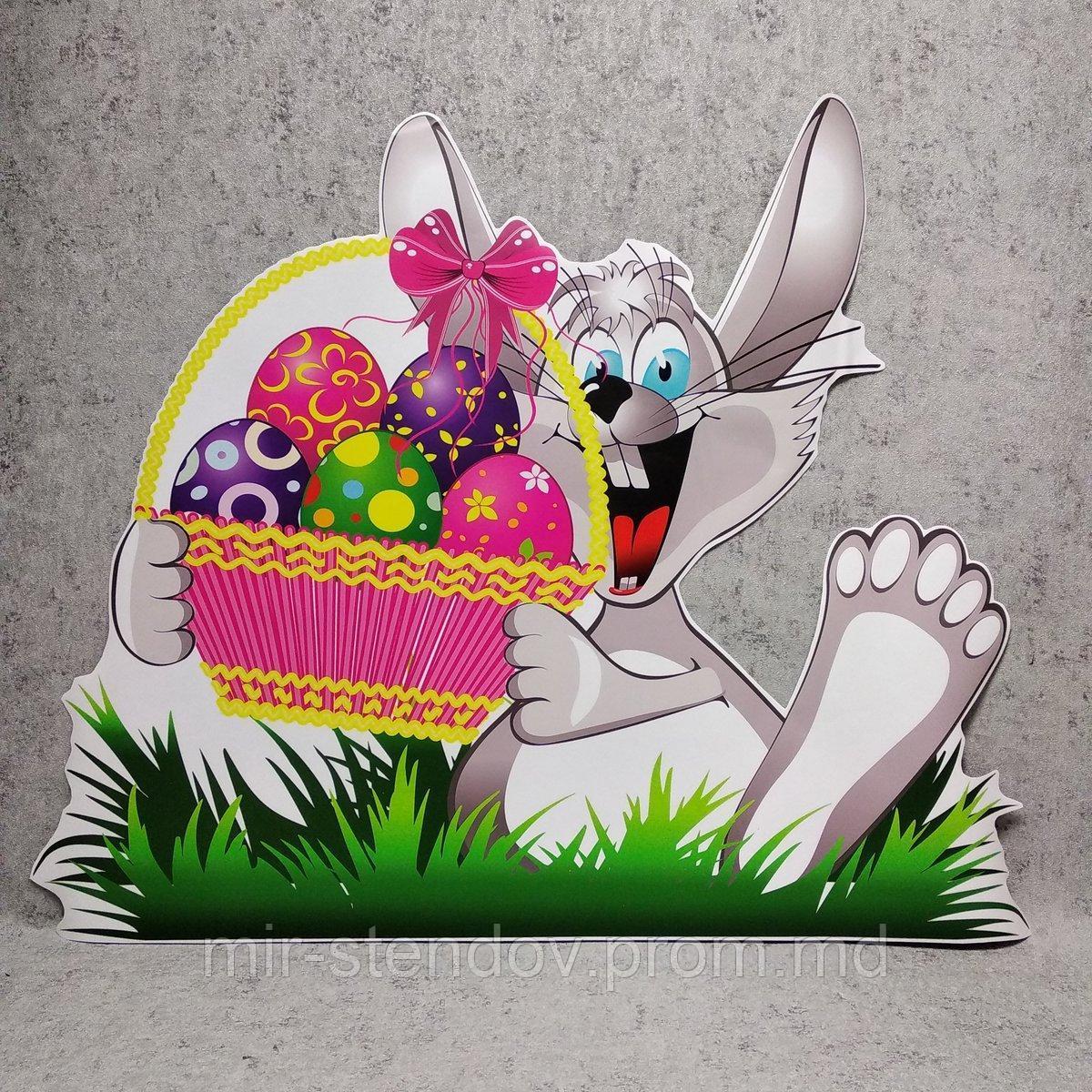 Кролик с корзинкой Декорация к Пасхе, фото 1