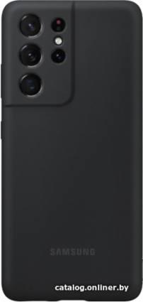 Samsung Silicone Cover для Galaxy S21 Ultra (черный) - фото 1 - id-p10477492