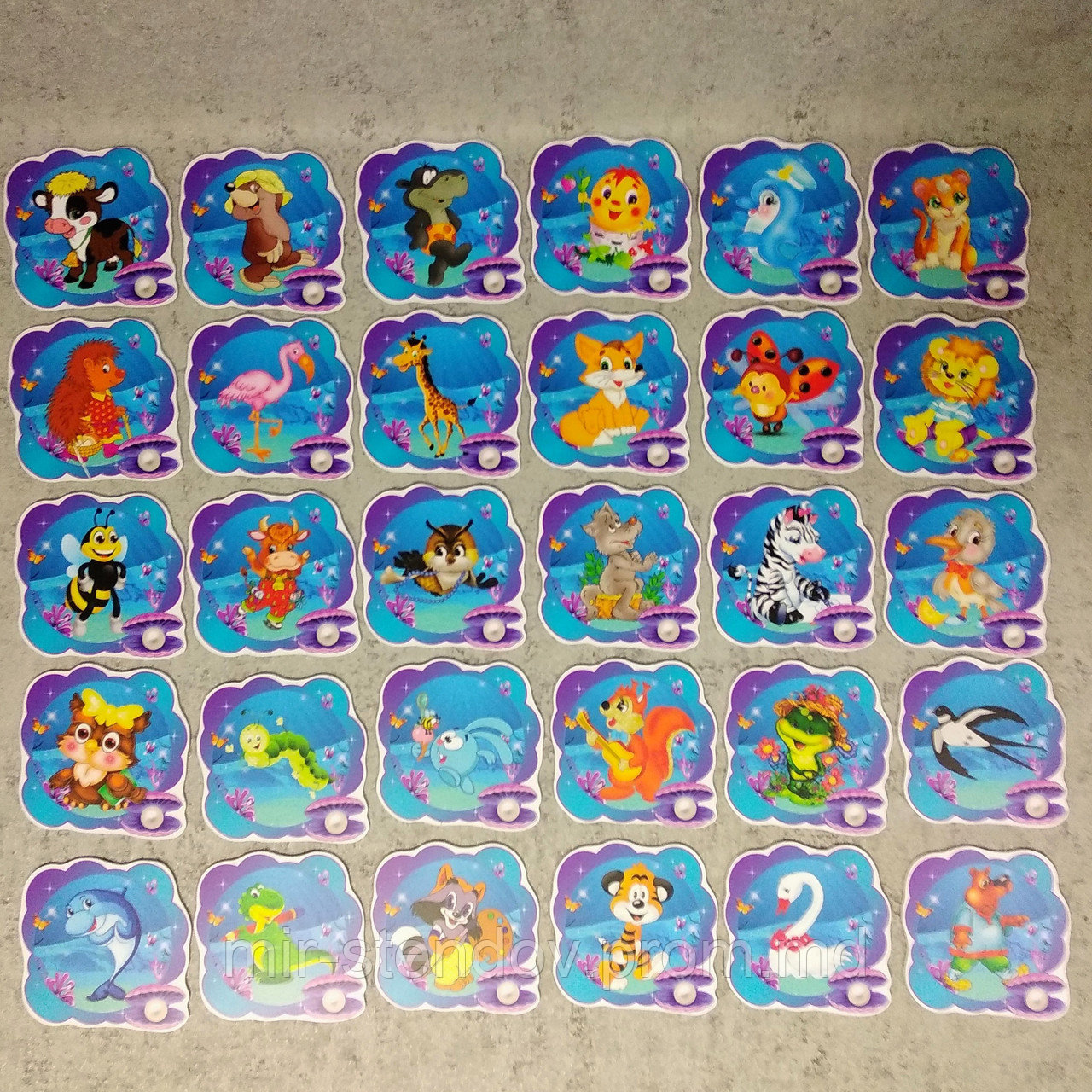 Таблички на шкафчики "Жемчужинка". Пластиковые маркировочные, фото 1