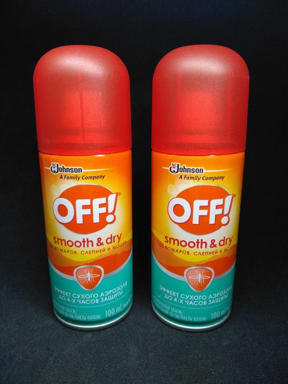Аэрозоль ОФФ OFF smooth and dry от комаров слепней и мошек 100 мл - фото 1 - id-p10480203