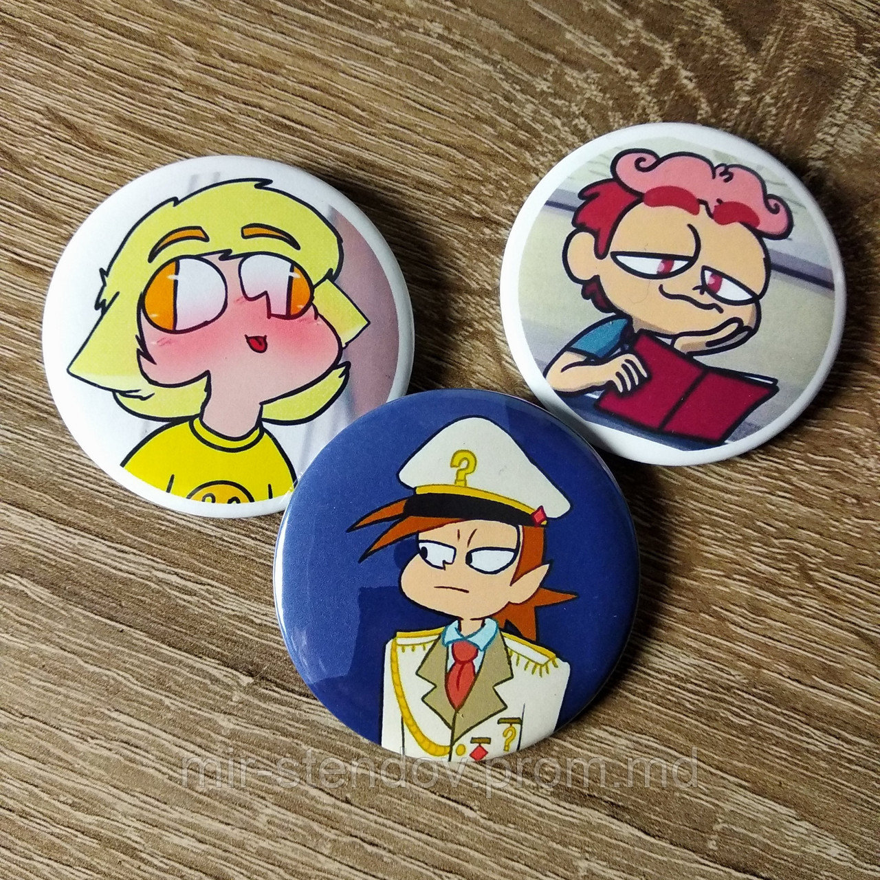 Комплект значков с изображением героев комикса «Фёдор х9», фото 1