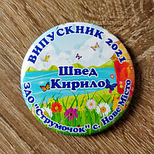 Именной значок Выпускник ЗДО "Ручеёк"