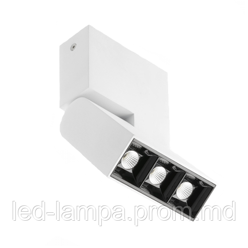 Светодиодный LED светильник GTV, 8W (EMC+), 4000K, накладной, прямоугольный, алюминиевый, белый, Ra 80, SIERRA - фото 1 - id-p10480432