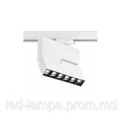 Светодиодный LED светильник, трековый, GTV, 18W (EMC+), 4000К, 48°, трёхфазный, алюминиевый, белый, SIERRA - фото 1 - id-p10480673
