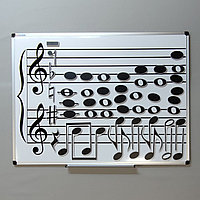 Доска для учителей музыки "Скрипичные ключи" (48 магнитных нот)
