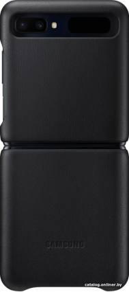 Samsung Leather Cover для Galaxy Z Flip (черный) - фото 1 - id-p10481422