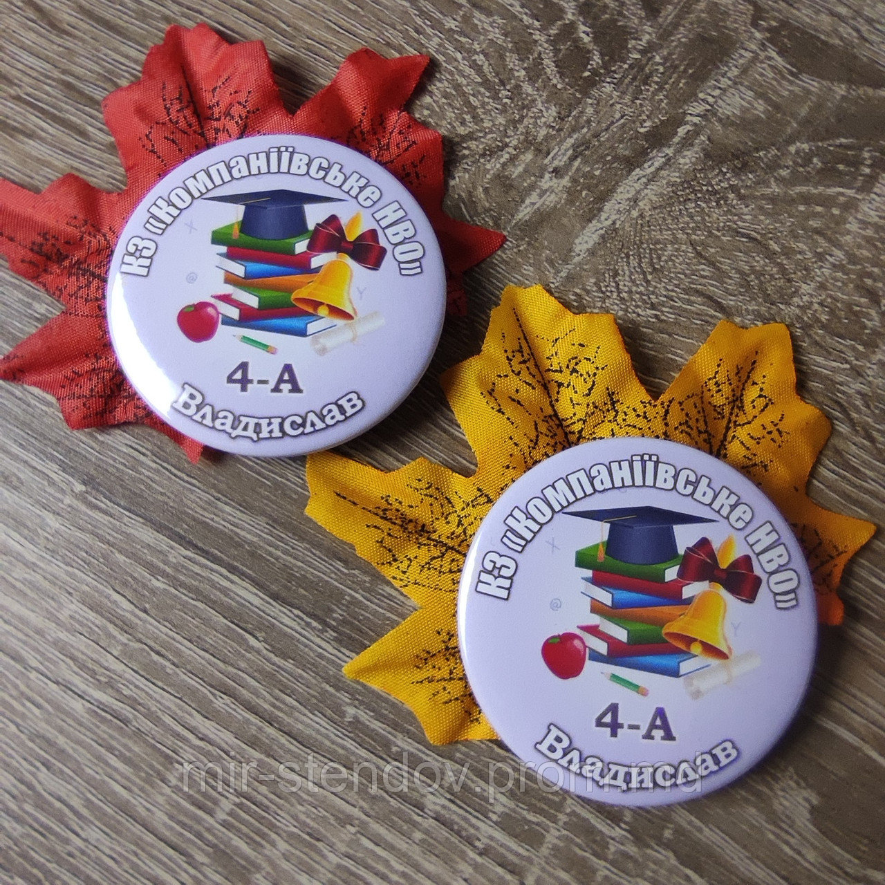 Значки с листочками для школьников, фото 1