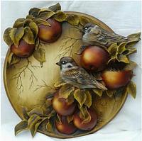 Птички в яблоках