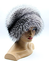 Меховая зимняя женская шапка из чернобурки Барбара
