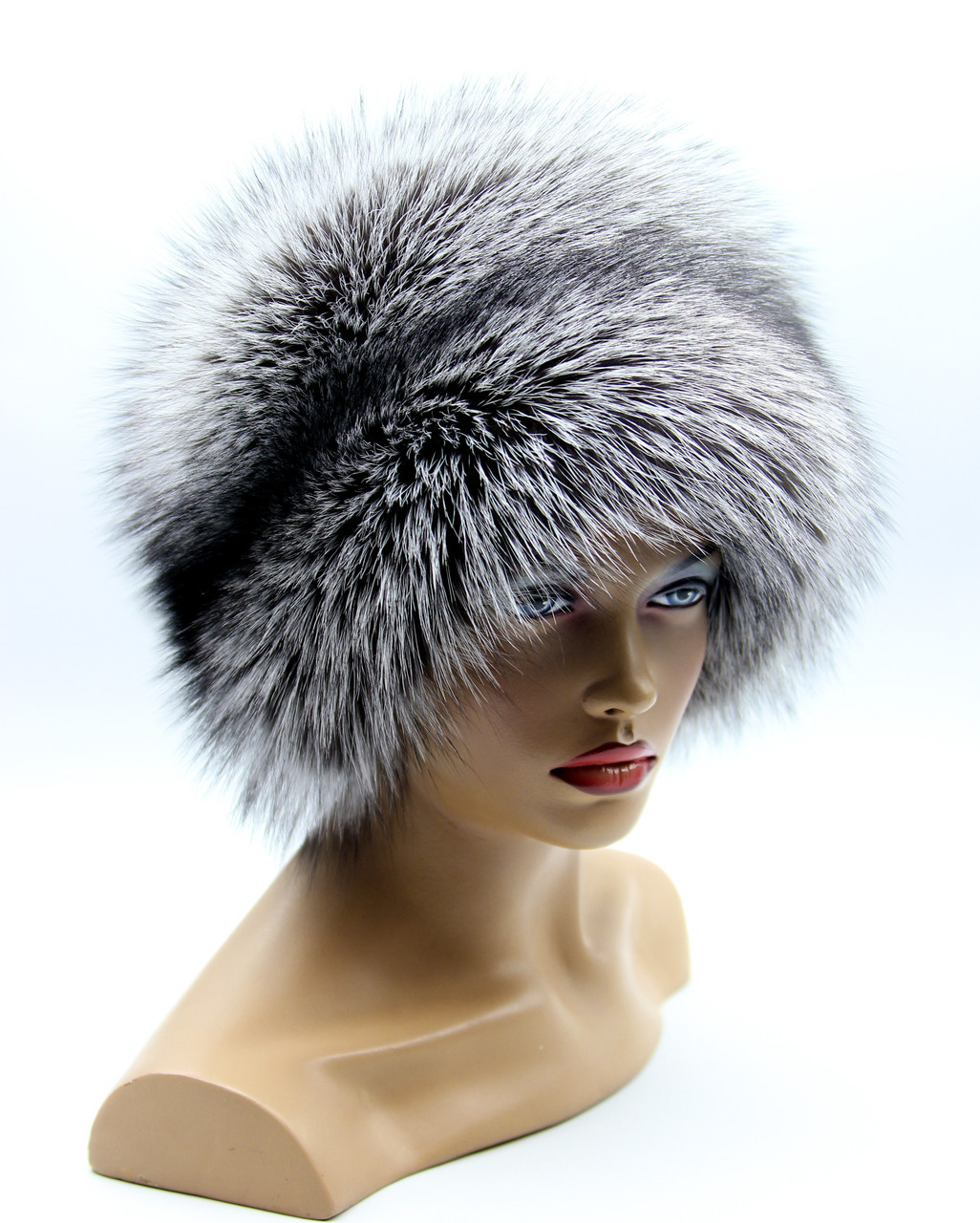 Меховая зимняя женская шапка из чернобурки Барбара - фото 1 - id-p10492604