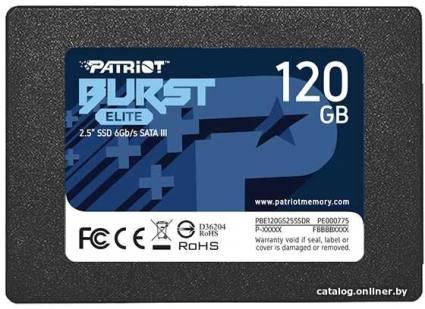 Patriot Burst Elite 120GB PBE120GS25SSDR - фото 1 - id-p10497193