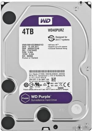 WD Purple 4TB [WD40PURZ] - фото 1 - id-p10497285
