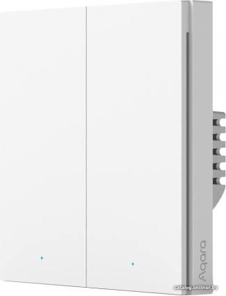 Aqara Smart Wall Switch H1 (двухклавишный, без нейтрали) - фото 1 - id-p10504950