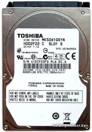 Toshiba MK61 GSYN 500GB (MK5061GSYN) - фото 1 - id-p10505247