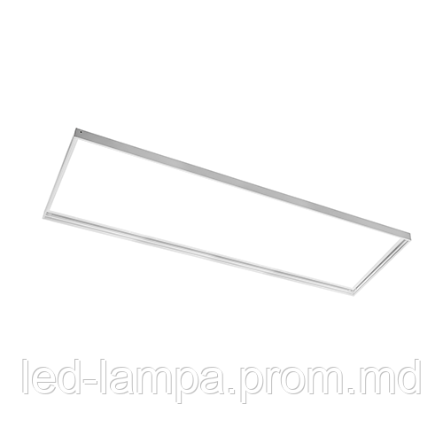 Переходная/монтажная алюминиевая рамка GTV для светодиодных панелей 120x30см, алюминиевая, белая, KING - фото 1 - id-p10508669
