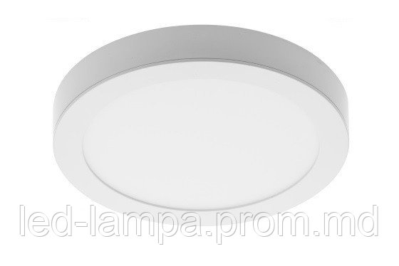 Светодиодный LED светильник GTV, 7W (EMC+), 4000K, IP40, накладной/встраиваемый, круг, белый, SAMBA - фото 1 - id-p10510268