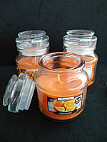 Свеча ароматизированная в сосуде AURA Bispol с запахом апельсина 30 часов