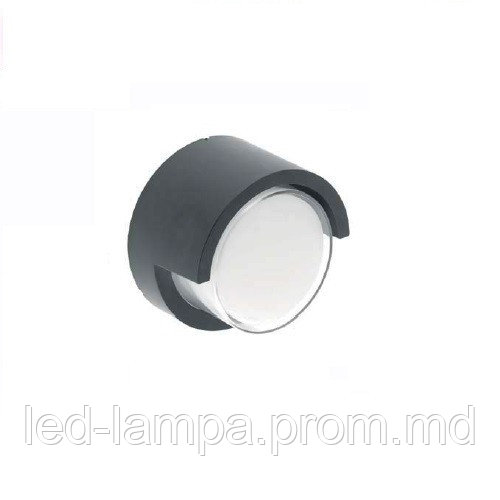 Светодиодный LED светильник GTV, 12W (EMC+), 4000K, IP65, фасадный, круглый, чёрный, CANTI - фото 1 - id-p10512906