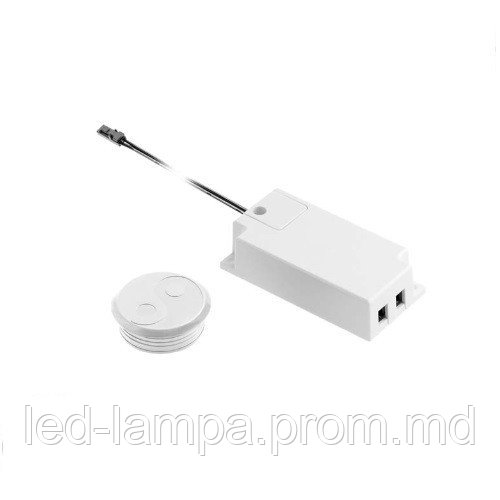 Дистанционный радиоуправляемый выключатель GTV, накладной/врезной, 60W, 12V, белый. ЕВРОПА! - фото 1 - id-p10513165