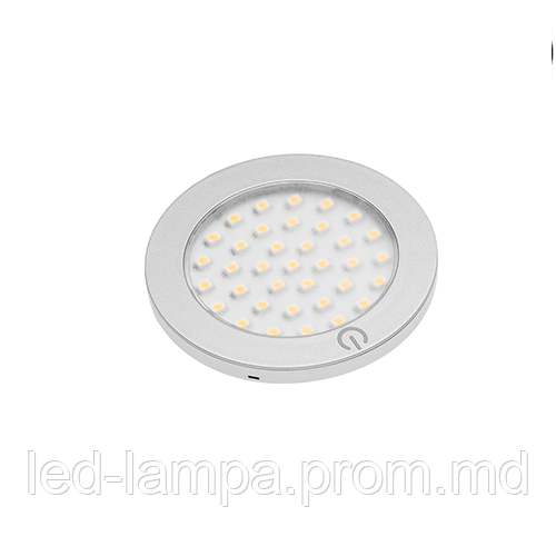 Светодиодный LED светильник GTV, 2.8W, 4000K, 12V, с выключателем, круглый, цвета матовый хром, CASTELLO - фото 1 - id-p10513202