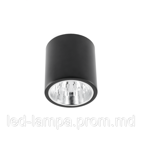Светильник/корпус GTV, потолочный, накладной, сталь, IP20, круглый, чёрный, DRAGO - фото 1 - id-p10513506