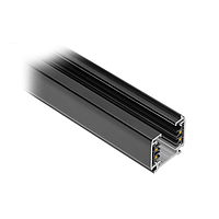 Шинопровод для светодиодных трековых светильников GTV, 2м, трёхфазный, накладной, чёрный