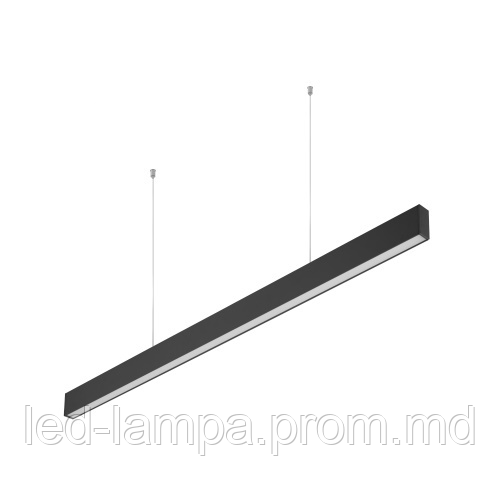 Светодиодный LED светильник GTV, 40W (EMC+), ширина 28мм, 4000К, IK08, подвесной, линейный, чёрный, LIVIA - фото 1 - id-p10513708
