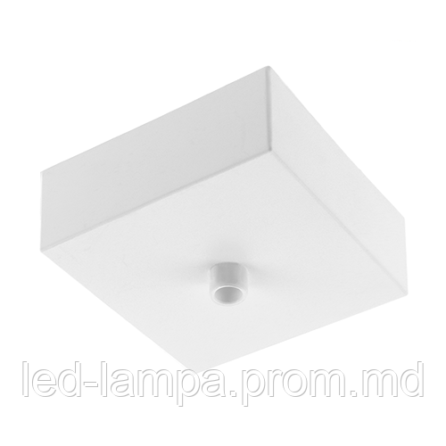 Крышка маскировочная квадратная, для подвесных светильников, пластиковая, белая - фото 1 - id-p10513745