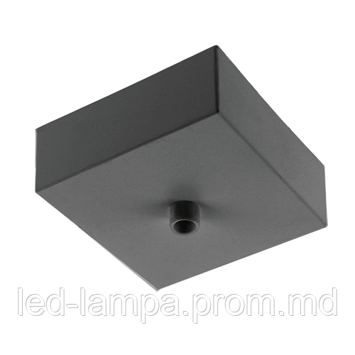 Крышка маскировочная квадратная, для подвесных светильников, пластиковая, чёрная - фото 1 - id-p10513746