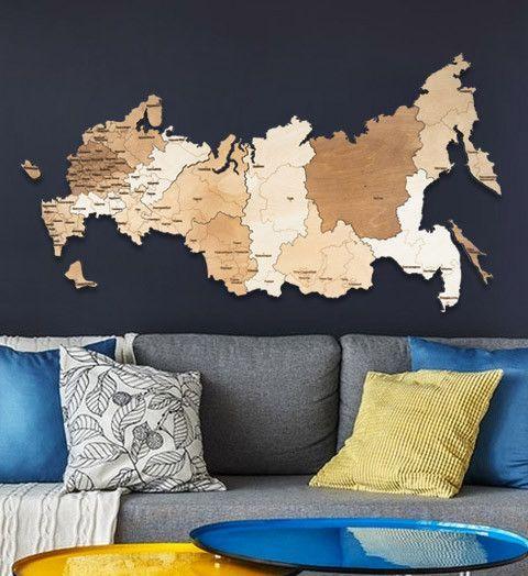 Карта России - уникальный деревянный пазл - фото 1 - id-p10514410