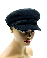Женская кепка фуражка из кашемира бретонская черная
