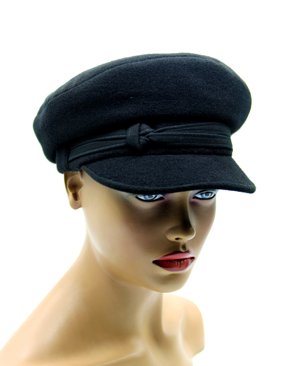 Женская кепка фуражка из кашемира бретонская черная - фото 1 - id-p10515155